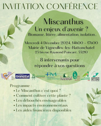 CONFÉRENCE : MISCANTHUS, UN ENJEU D'AVENIR ?